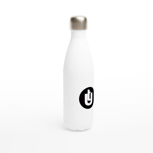 Weiße Edelstahl-Wasserflasche